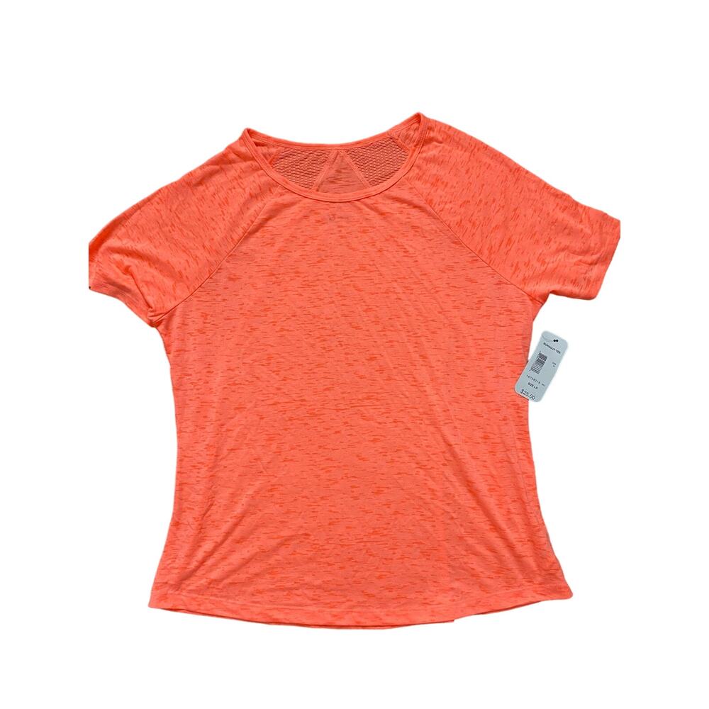 Orange Cascade Athletic Tee- size large